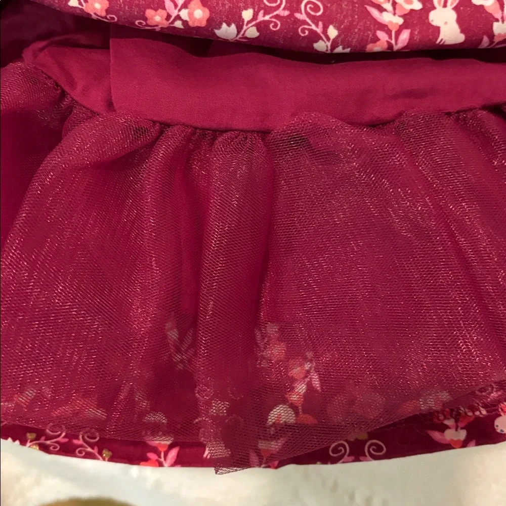 NWT Gymboree Burgundy Baby Dress with Gold Trim